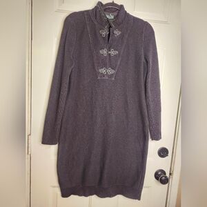 Polo by Ralph Lauren Charcoal Long Sleeve Knit Dress